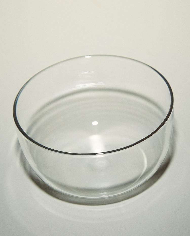 BOL EN BOROSILICATE BORD ARGENTÉ