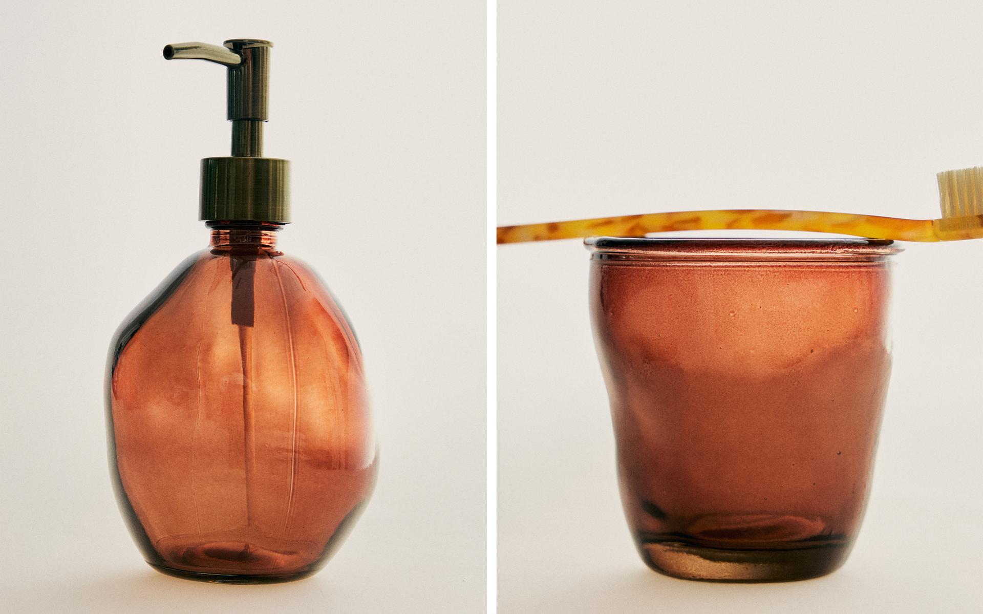IRREGULAR GLASS BATHROOM SET