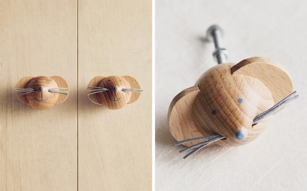 PACK OF KIDS' MOUSE DOOR KNOBS (PACK OF 2)