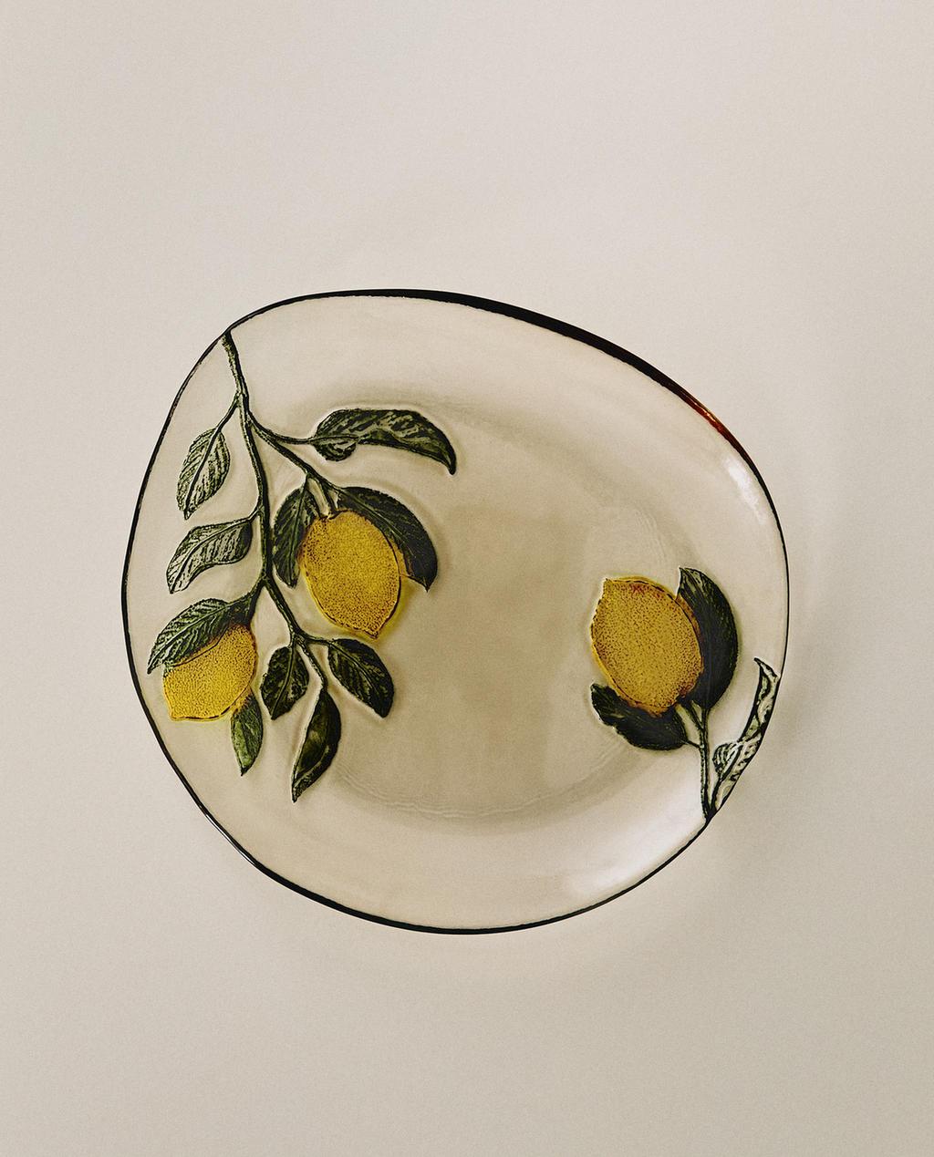 GLASS LEMON DESSERT PLATE