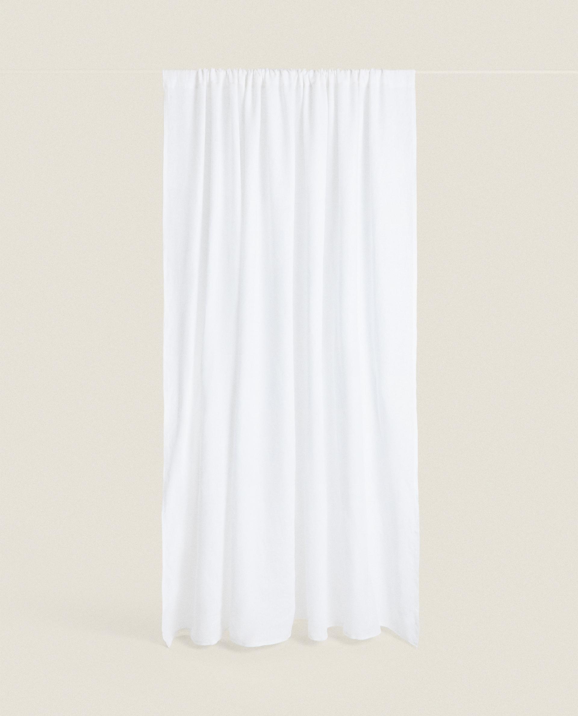 ダブルワイド リネン カーテン 不透明度：中 | Zara Home 日本/Japan