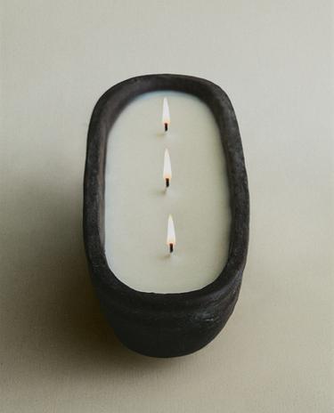 (600 GR) BOUGIE PARFUMÉE CUIR AMBRE