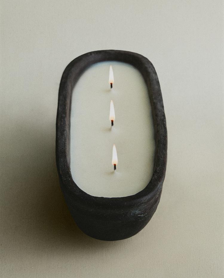 (600 GR) ΑΡΩΜΑΤΙΚΟ ΚΕΡΙ LEATHER AMBER