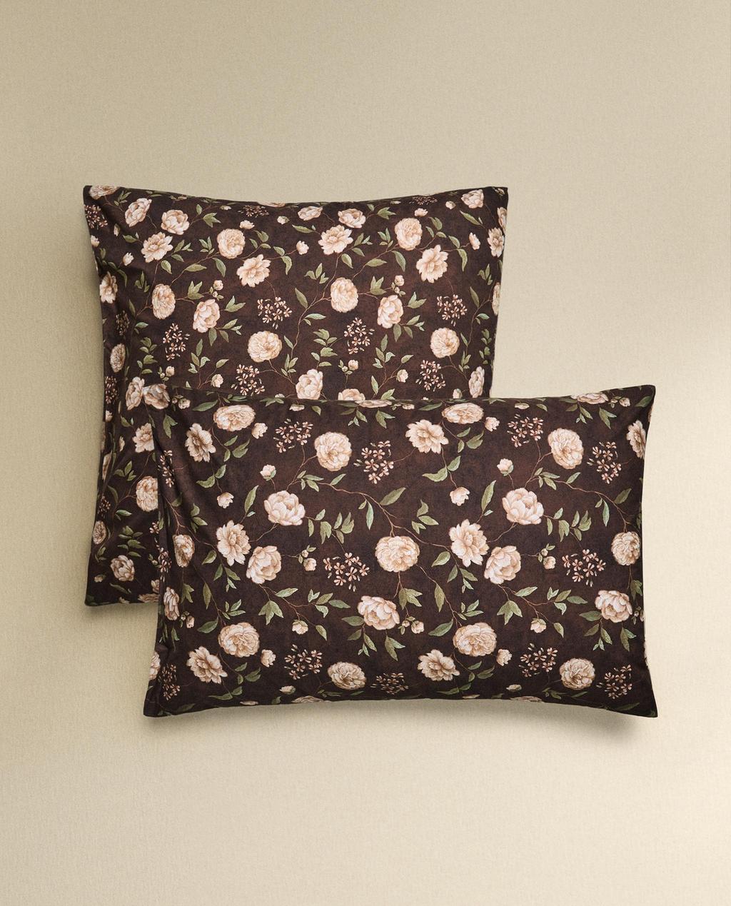 FRONHA DE TRAVESSEIRO COM ESTAMPADO DE FLOR
