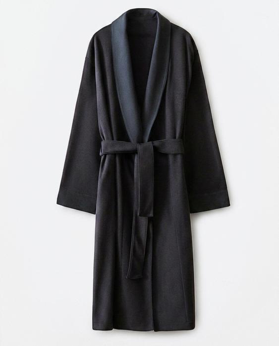PLAIN FLEECE DRESSING GOWN