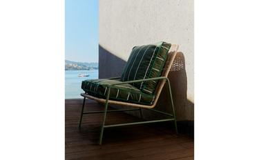 COUSSIN DE CHAISE À RAYURES