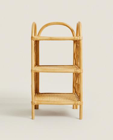 RATTAN BEDSIDE TABLE