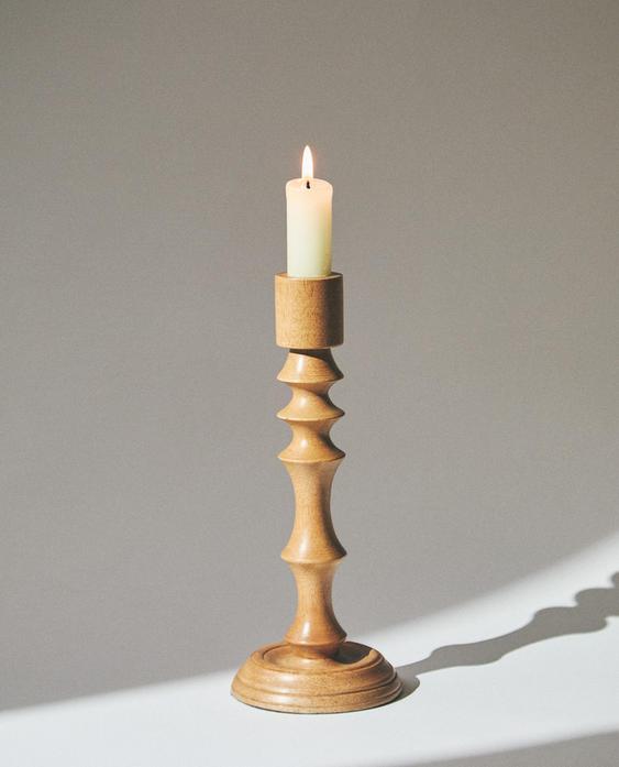 WOODEN CANDLESTICK