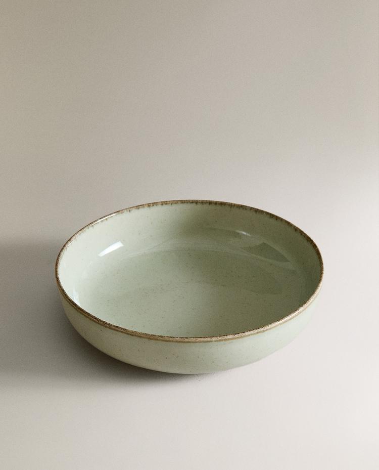 PLATO HONDO PORCELANA FILO ENVEJECIDO