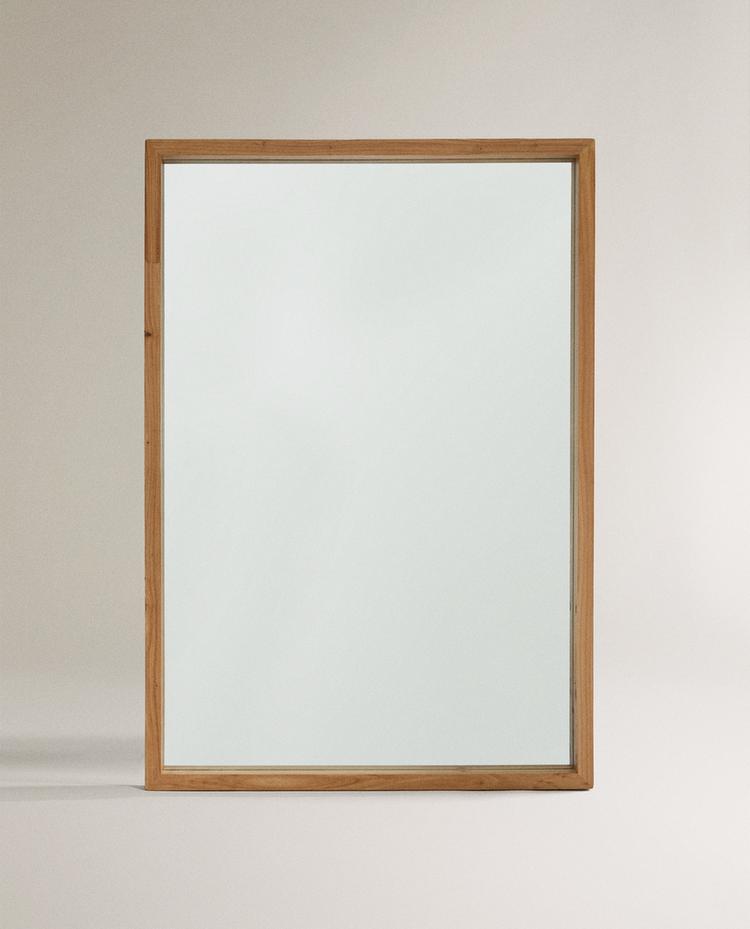 LARGE ELM WOOD VERTICAL MIRROR