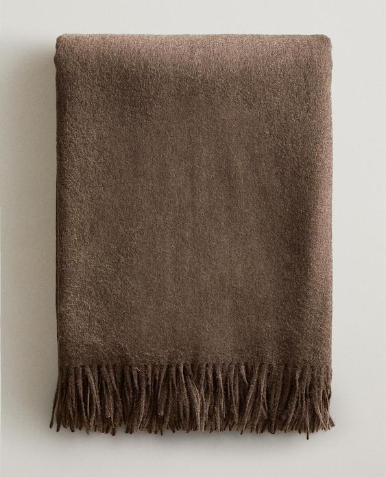 WOOL AND CASHMERE BLEND THROW