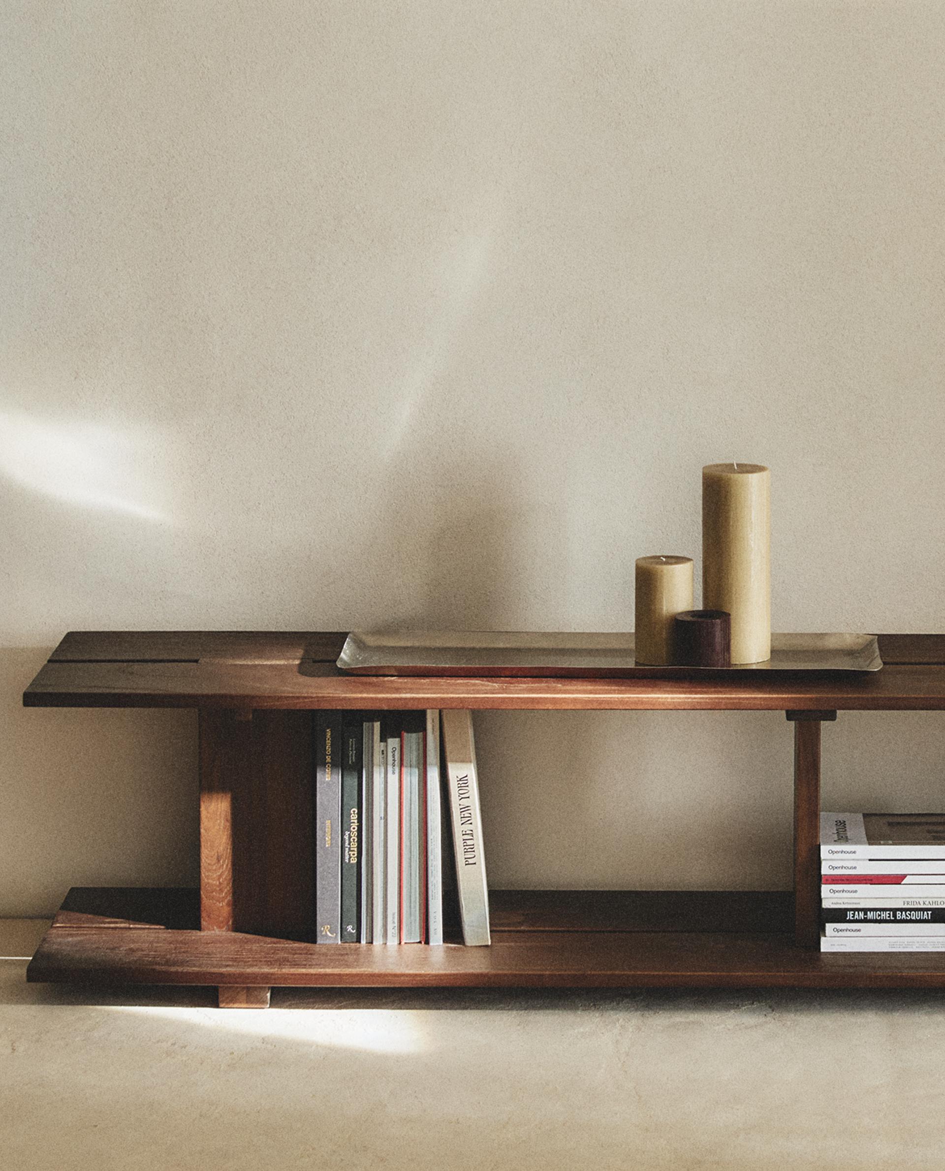 ZARA  シェルフ ELM WOOD SHELVING UNIT WITH TWO SHELVES | Zara Home Schweiz
