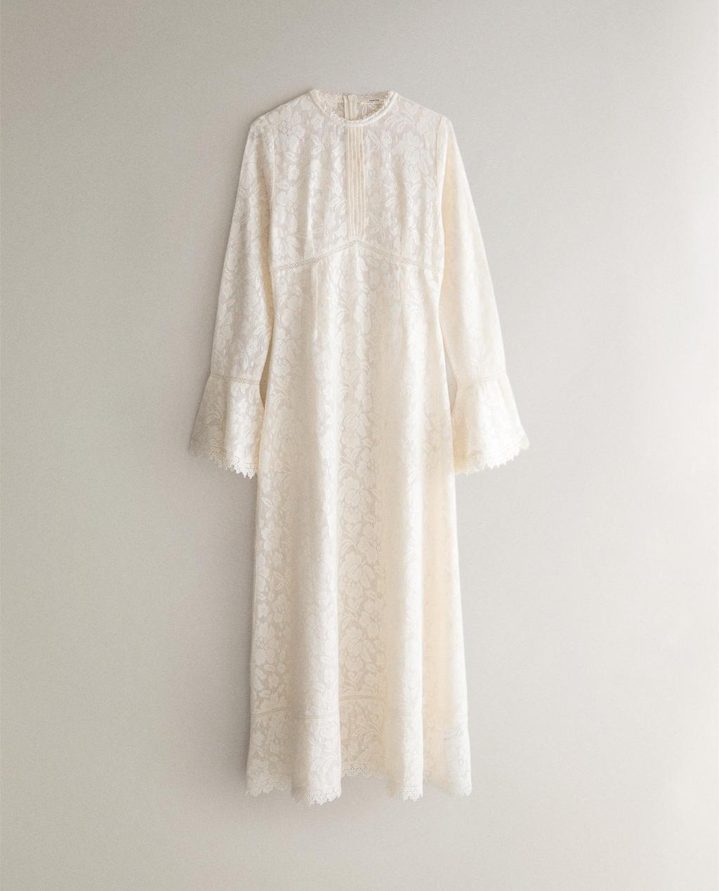 FLORAL COTTON DRESS WITH LACE