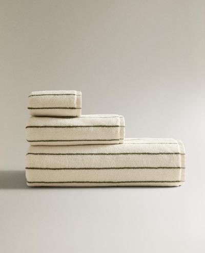 COLOURED STRIPE BATH TOWEL