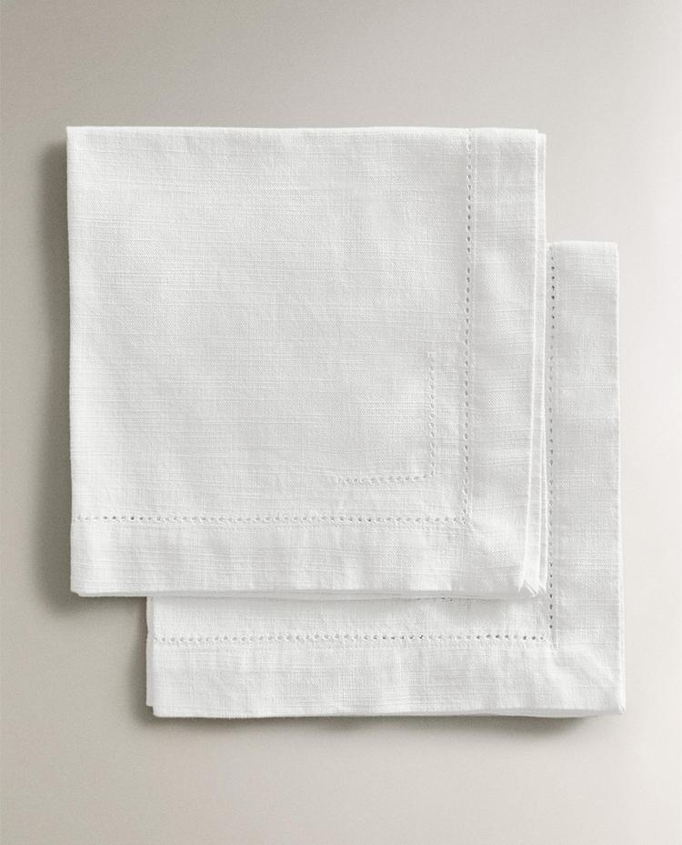 PACK OF HEMSTITCHED COTTON NAPKINS (PACK OF 2)