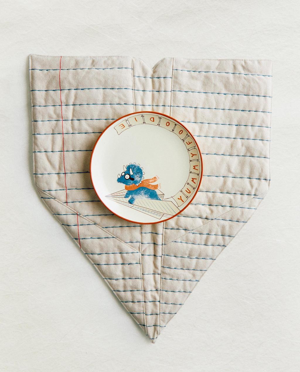 SET DE TABLE ENFANT AVION EN PAPIER
