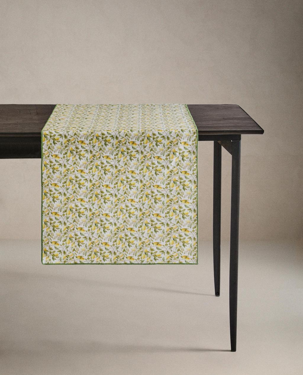 RESIN-COATED LEMON TABLE RUNNER