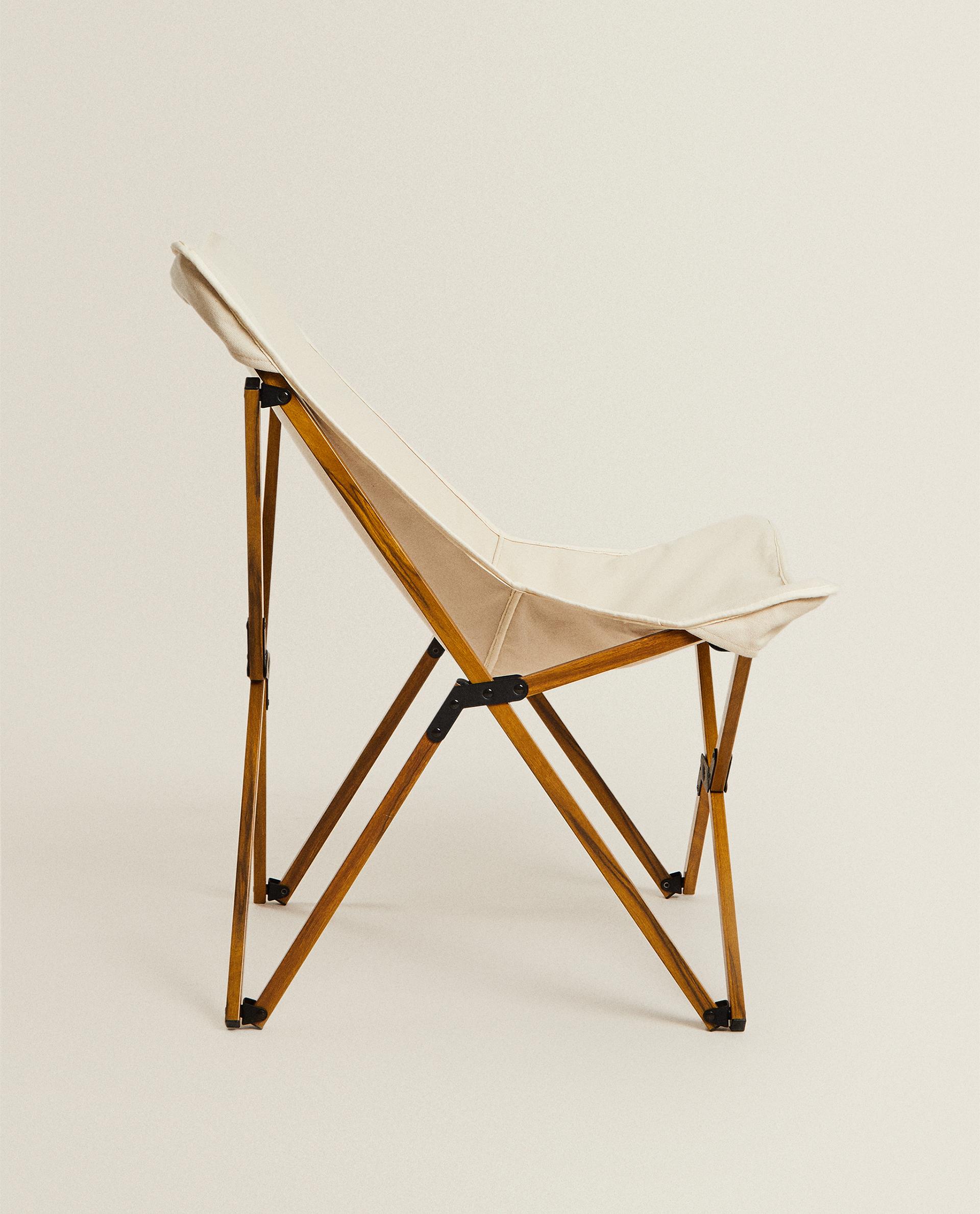 ZARAHOME フォールディングチェア FOLDING ALUMINUM AND CANVAS CHAIR | Zara Home United States