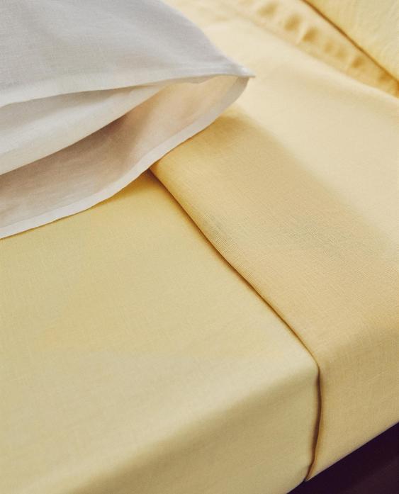 (140 GSM) WASHED LINEN FITTED SHEET