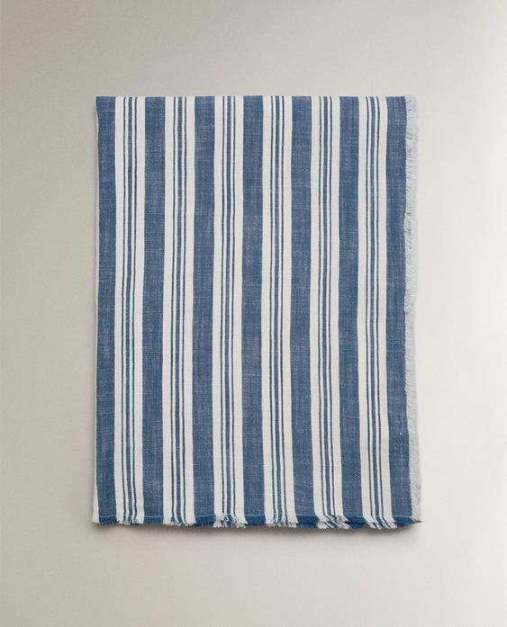STRIPED COTTON THROW