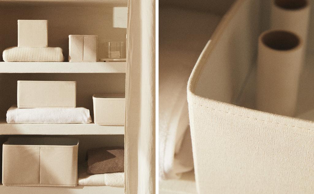 FOLDABLE COTTON STORAGE BOX