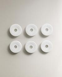 6ER-PACK DUFTANHÄNGER AUS KERAMIK WHITE POWDERY