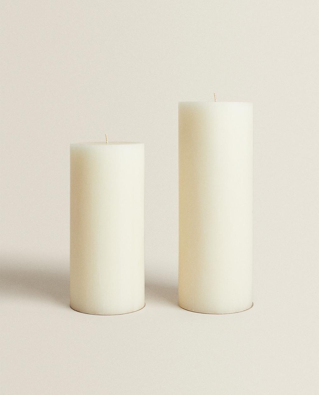 BOUGIE DÉCORATIVE LONGUE CYLINDRIQUE