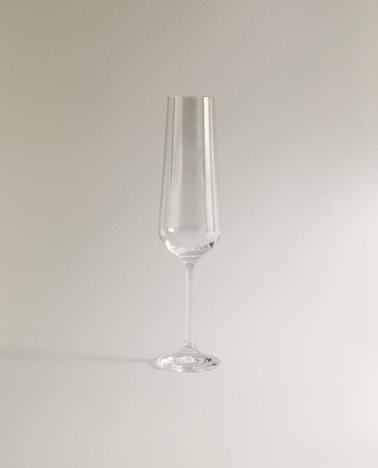 BOHEMIA CRYSTAL PLAIN FLUTE GLASS