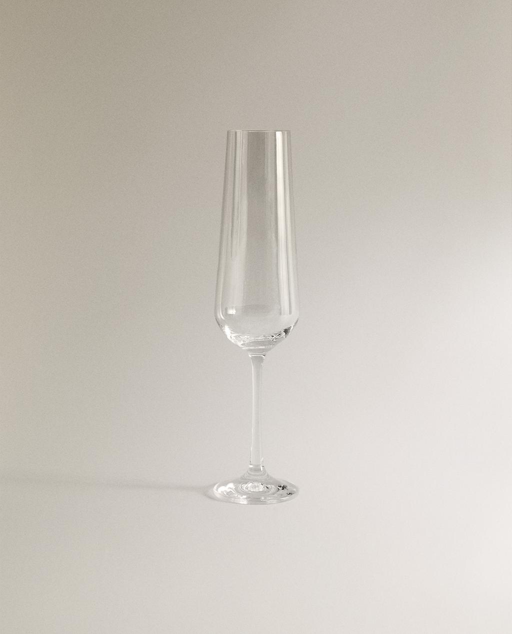 BOHEMIA CRYSTAL PLAIN FLUTE GLASS