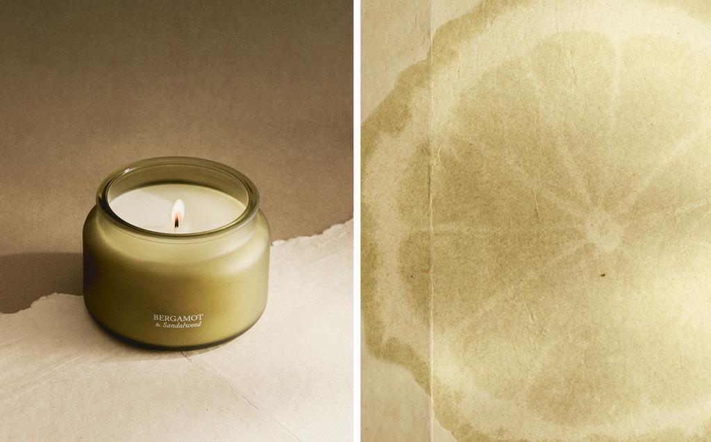 (240 G) VELA AROMÁTICA BERGAMOT & SANDALWOOD