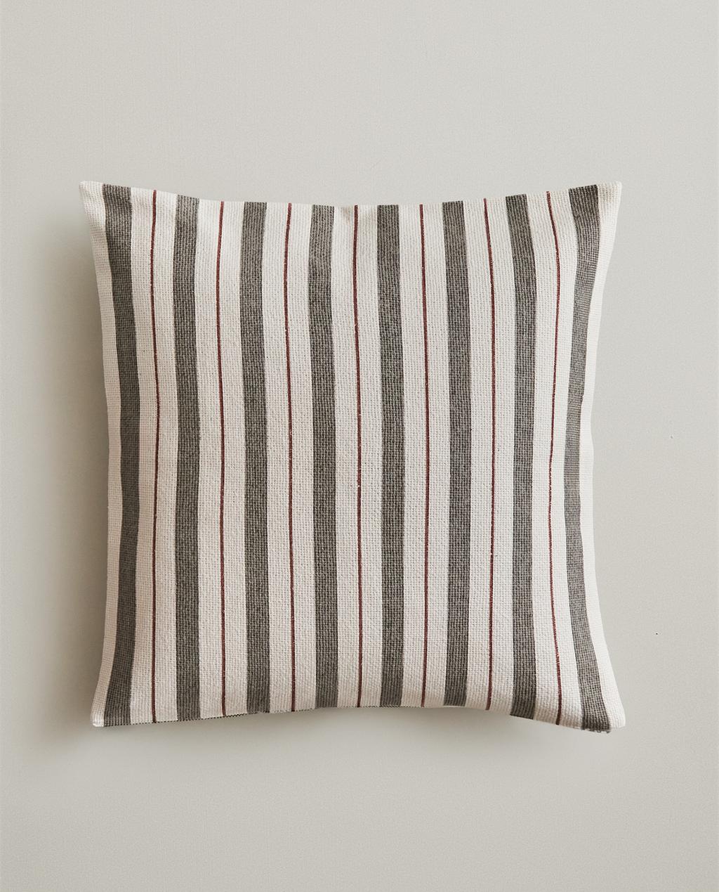 STRIPED THROW PILLOW COVER