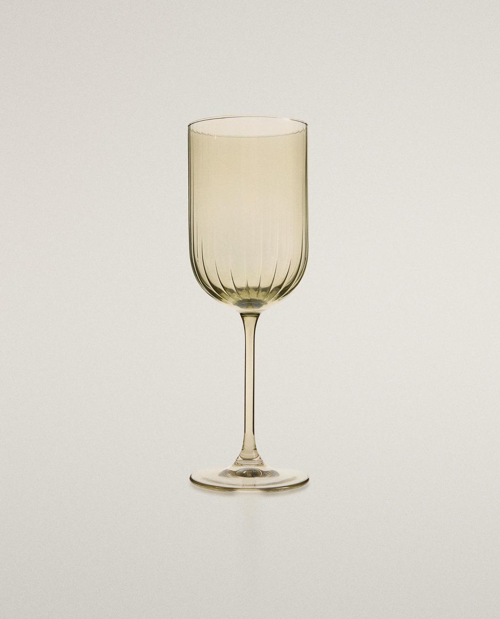 竖条纹浮雕玻璃杯