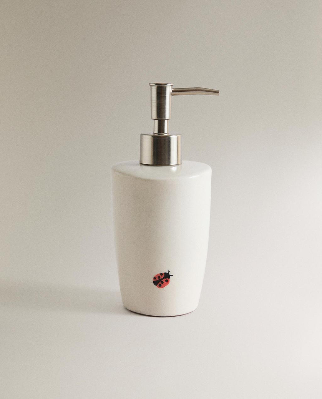 LADYBIRD CERAMIC SOAP DISPENSER