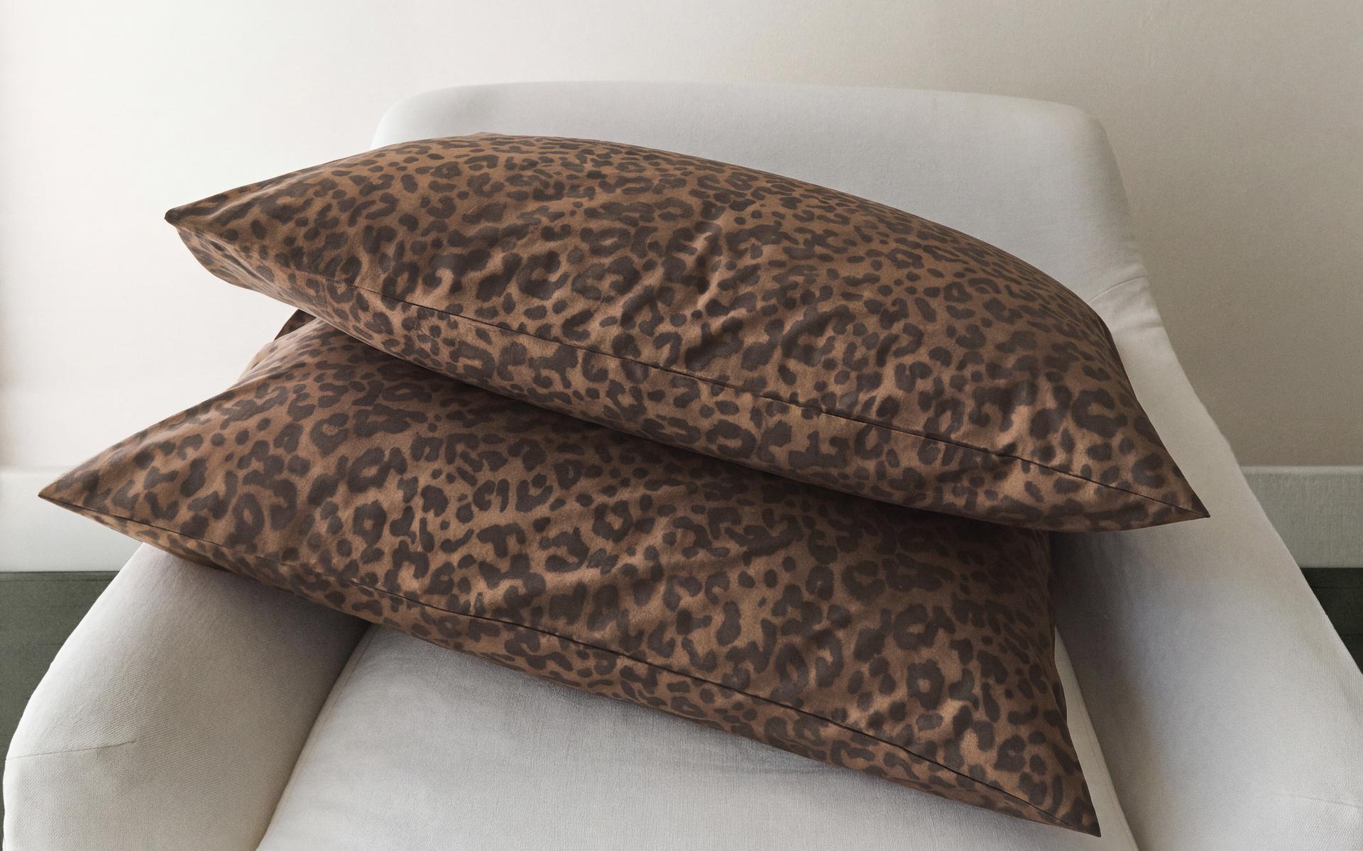 KOPFKISSENBEZUG LEOPARD PERKAL (200 FÄDEN)