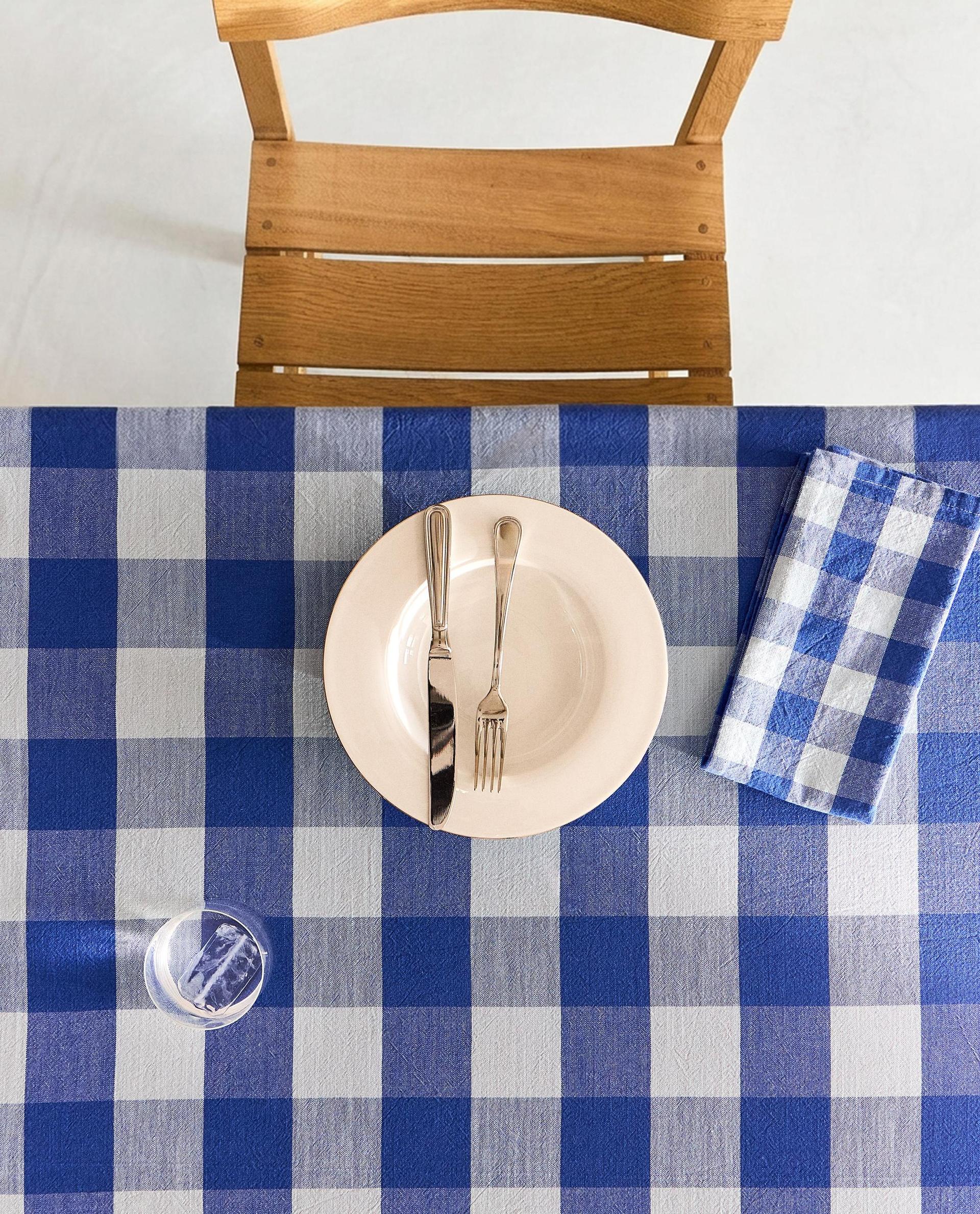 CHECK COTTON TABLECLOTH