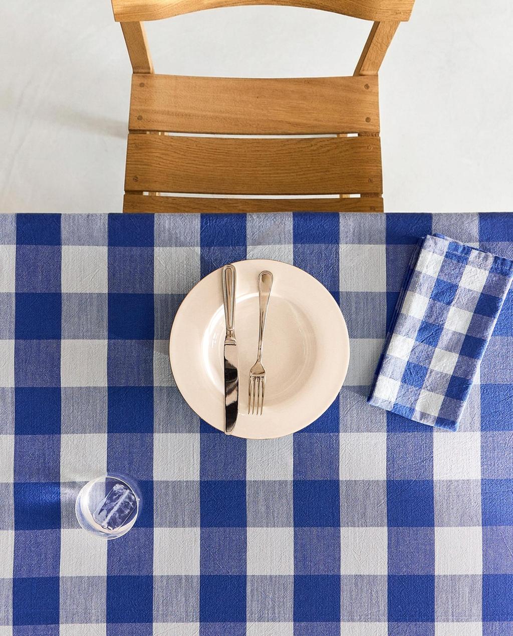 CHECK COTTON TABLECLOTH