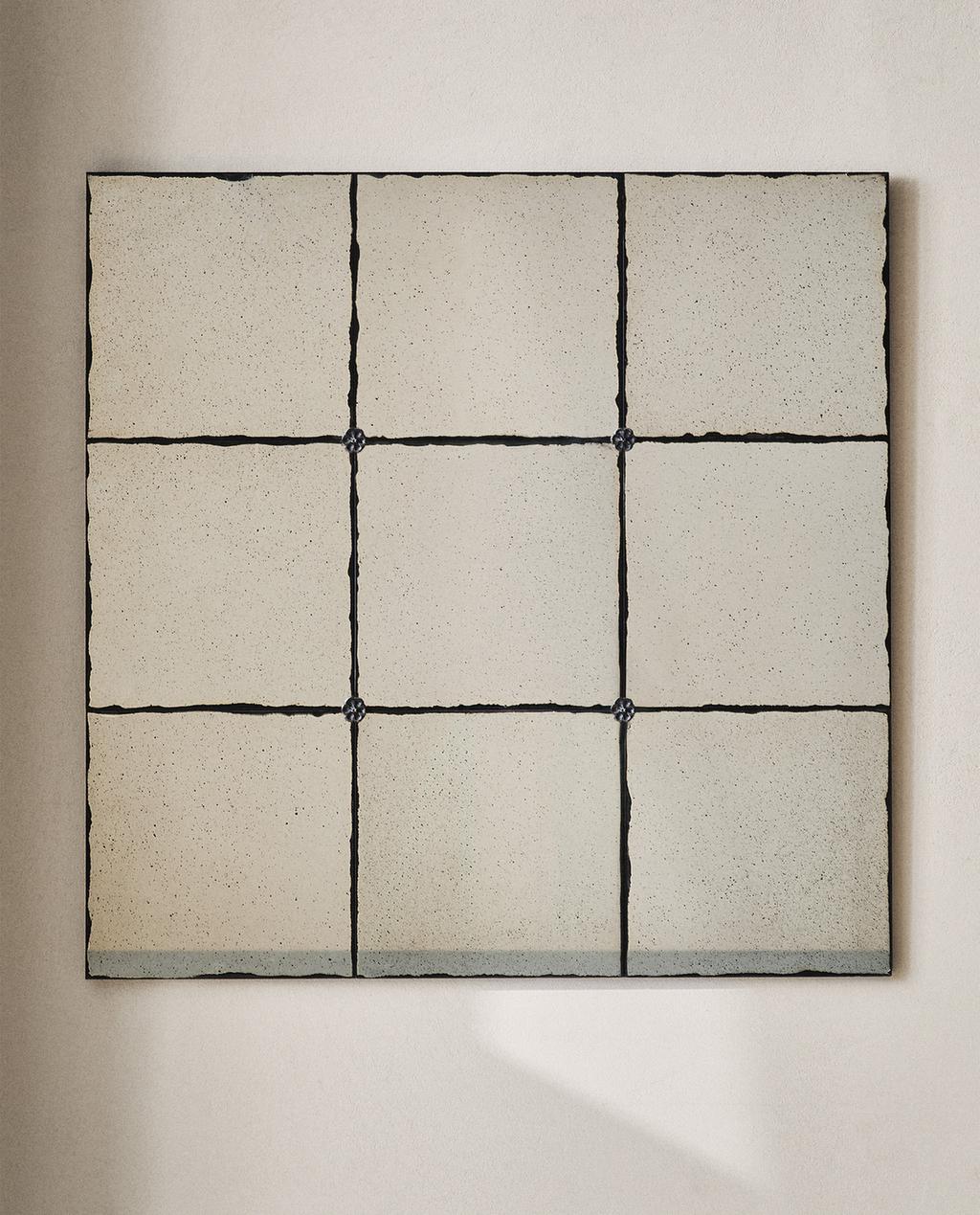 ANTIQUE FINISH SQUARE WALL MIRROR