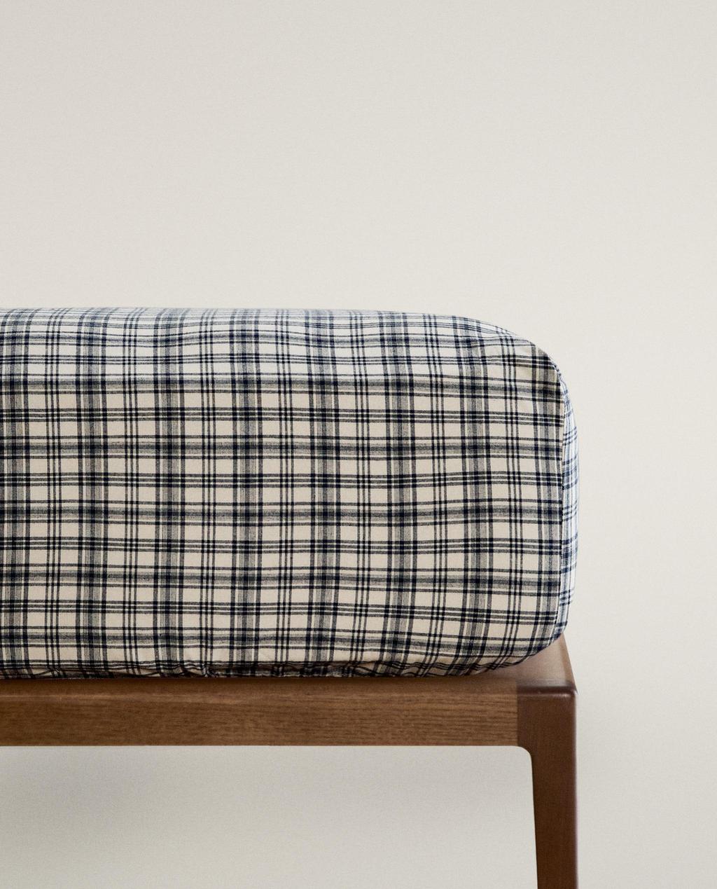 CHECK FLANNEL FITTED SHEET (130 GSM)