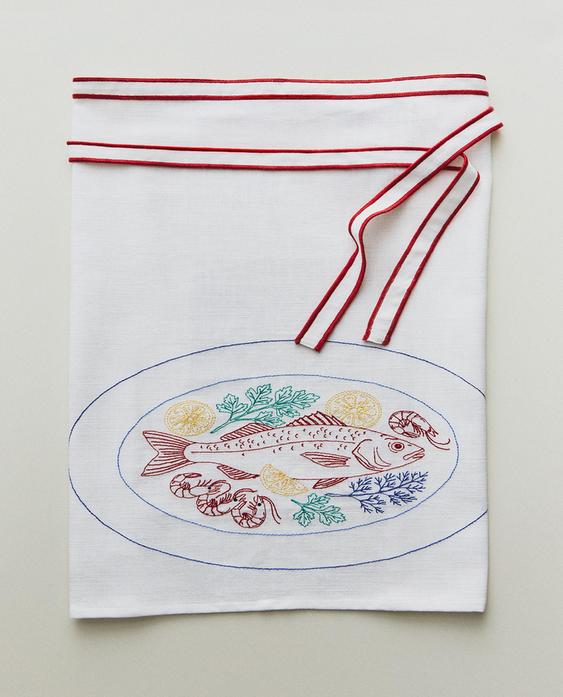 FISH COTTON APRON
