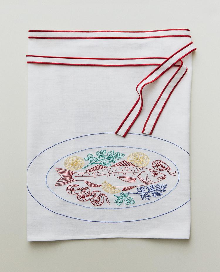 FISH COTTON APRON