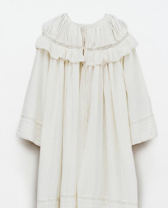 COTTON LACE DRESSING GOWN
