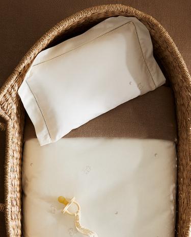 CONJUNTO DE LENÇÓIS PARA MINIBERÇO COM BORDADO DE RATINHOS