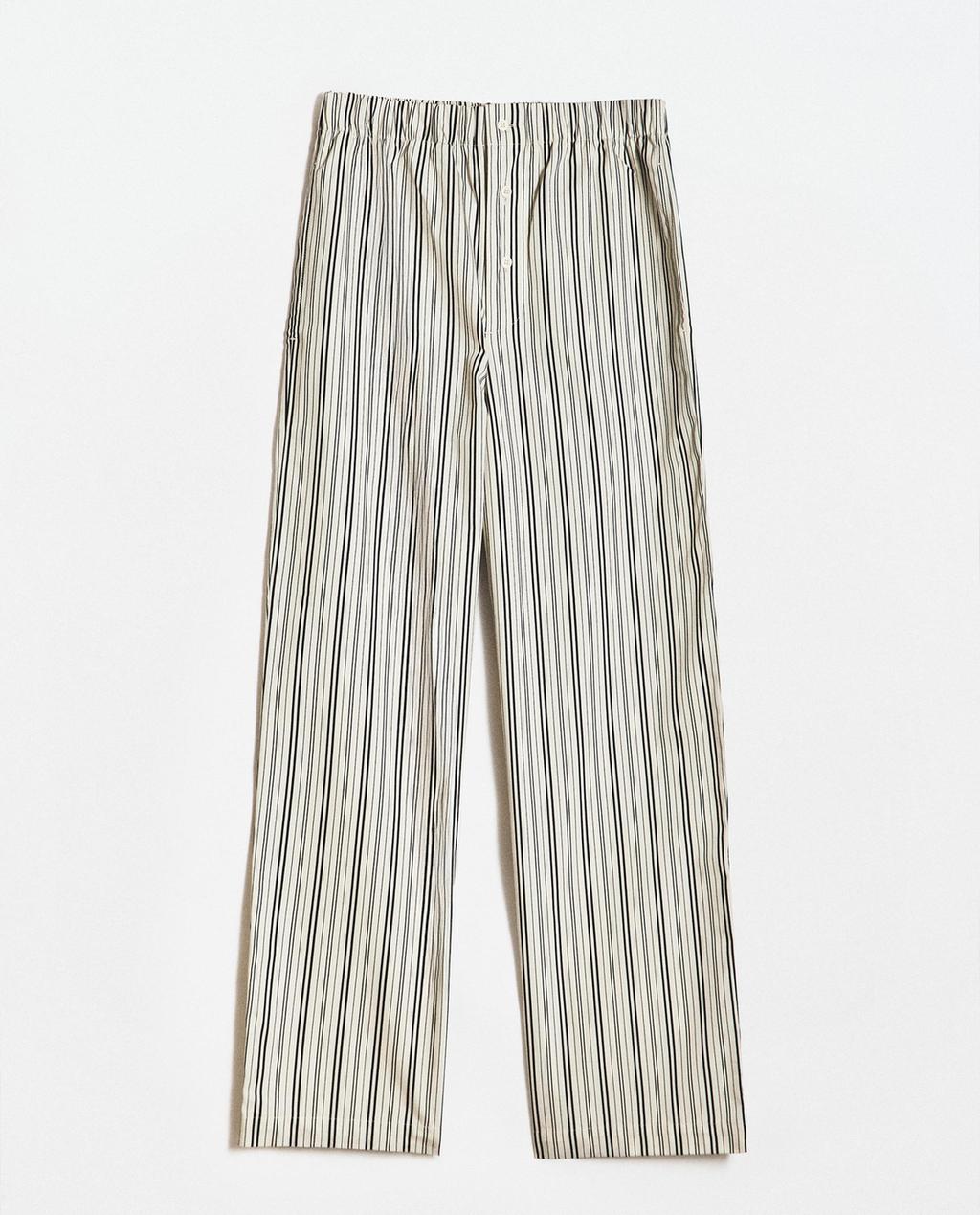 PANTALON RAYURES COTON