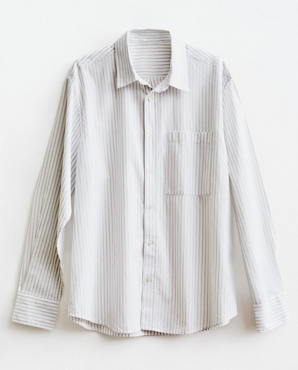 STRIPED COTTON POPLIN SHIRT