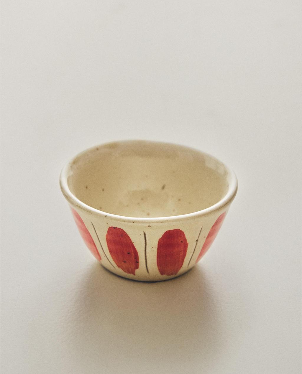 EARTHENWARE MINI BOWL WITH CIRCLES