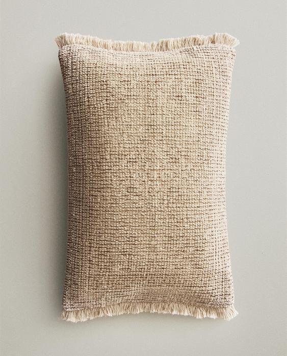 FRINGED CUSHION COVER