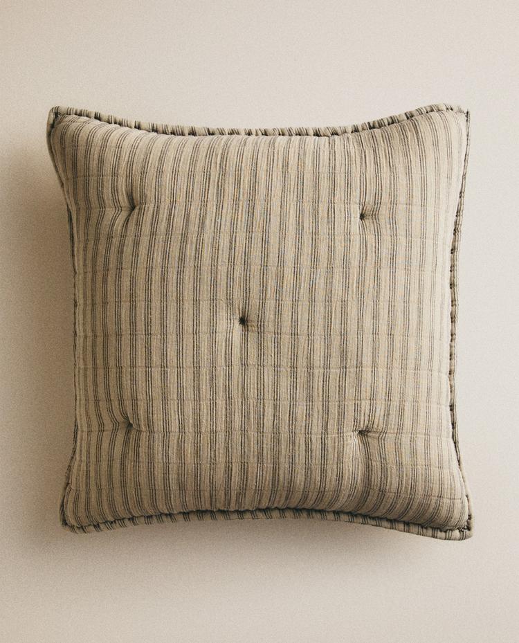 KIDS' CUSHION COVER FOR QUILTS WITH THIN STRIPES