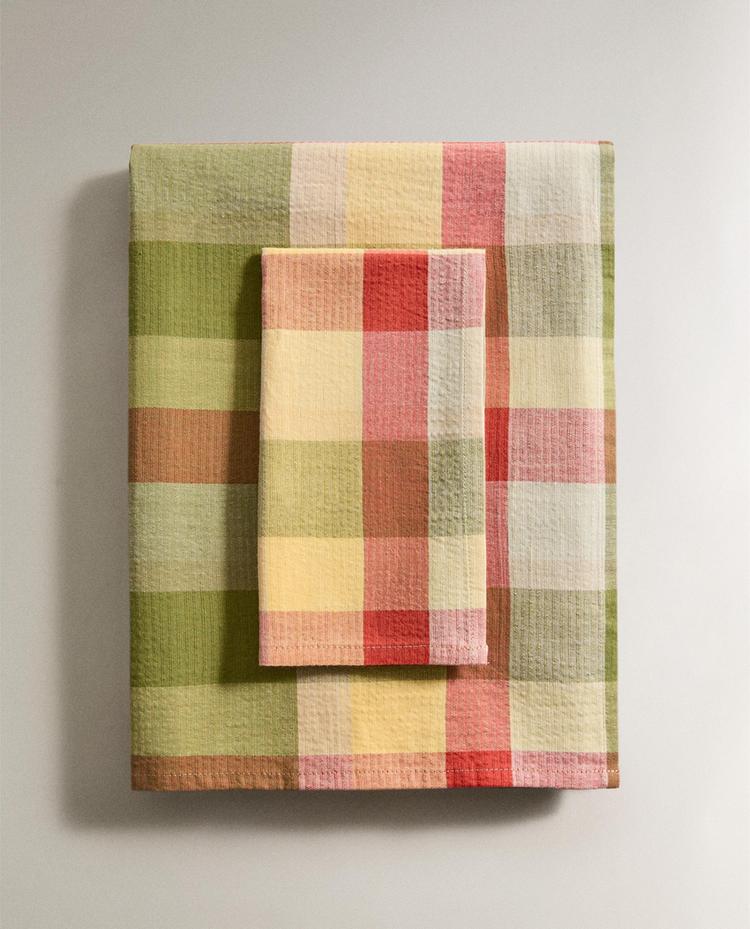 CHECK COTTON TABLECLOTH