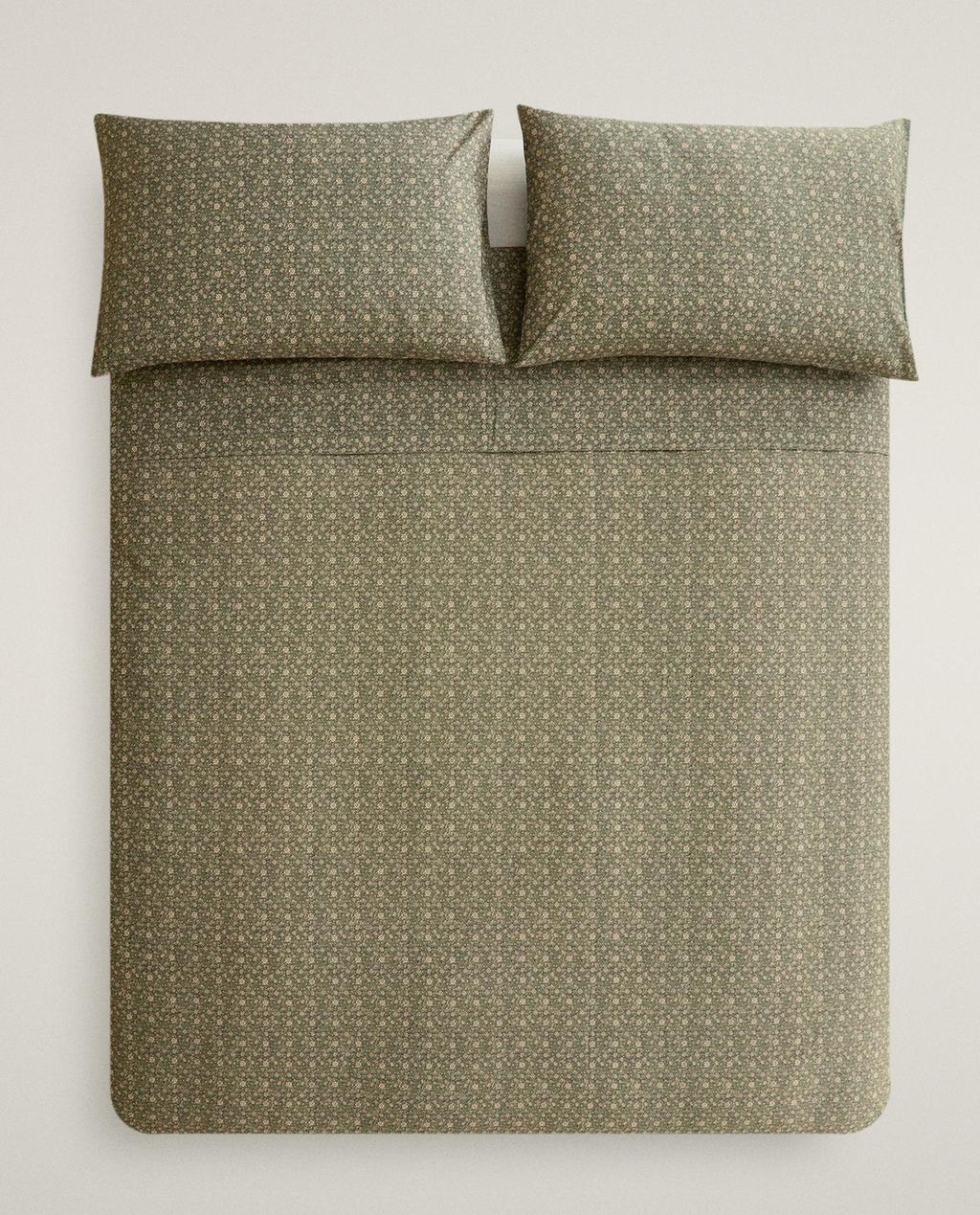 200 THREAD COUNT COTTON PERCALE FLORAL DUVET COVER