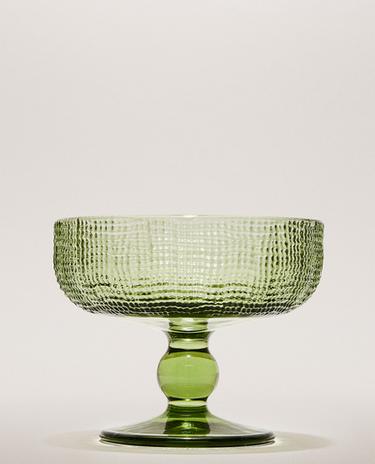 COUPE À DESSERT EN VERRE EN RELIEF